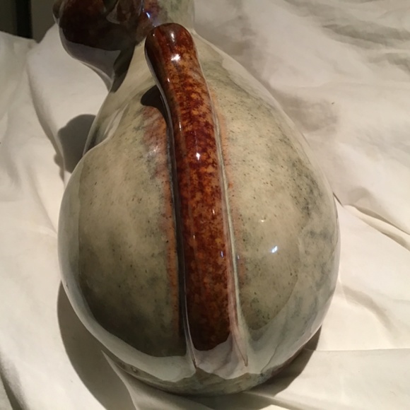 CERAMIC POTTERY MEDIUM SIZED GLAZED CAT FIGURINE - Picture 4 of 8